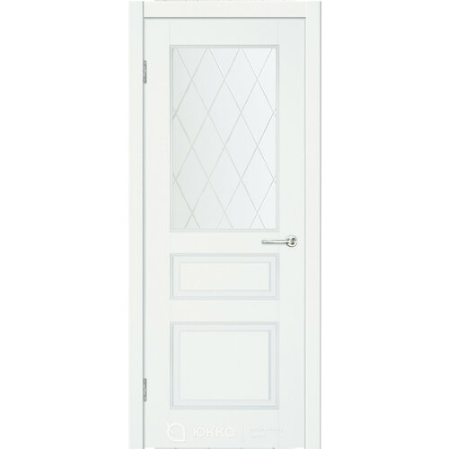 арка межкомнатная ламинированная квадро малая 2370х1960х232 мм белая Межкомнатная дверь Юкка Квадро 7 со стеклом