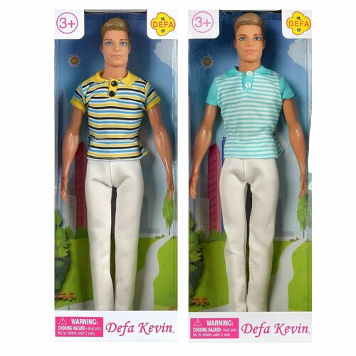 Кукла Defa. Kevin Юноша в белых брюках и футболке-поло, 2 вида в коллекции, 30 см defa kevin набор мой малыш 2 куклы многоцветный