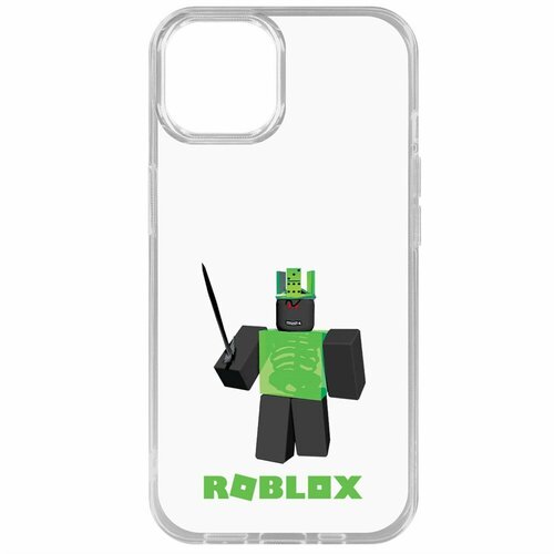 Чехол накладка Krutoff Clear Case Roblox 1x1x1x1x1 для iPhone 15