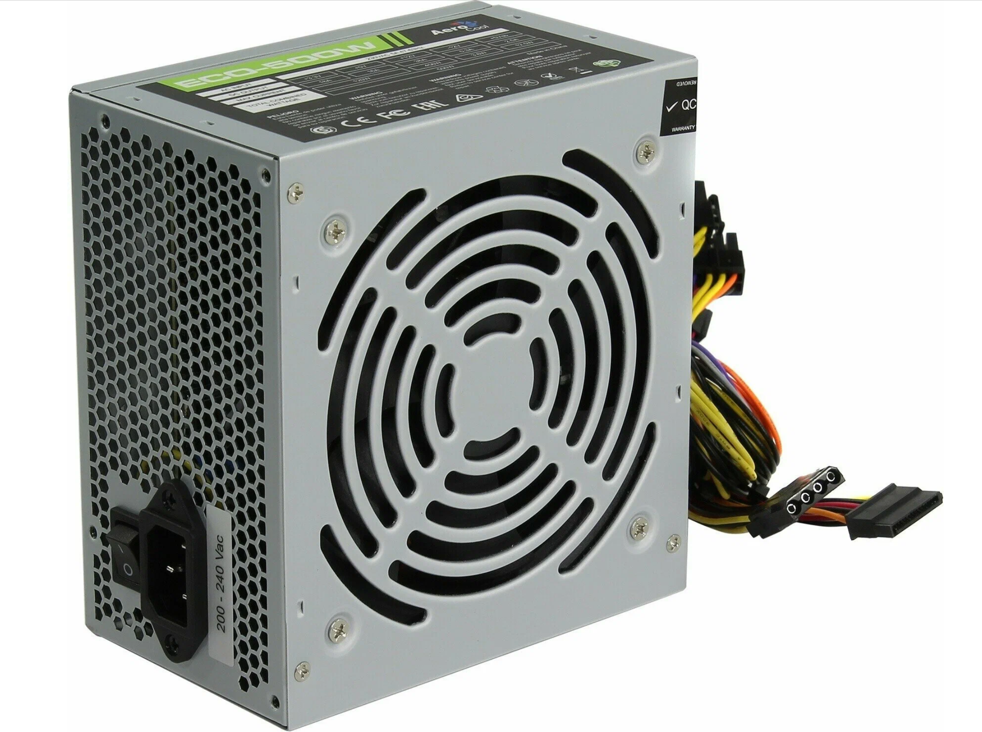 Блок питания Aerocool ATX 500W (24+4pin) 120mm fan 2xSATA RTL - фото №16