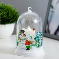 Ночник новогодний Risalux "Новогодняя свеча", LED, 3хААА, 9х9х12,5   ...