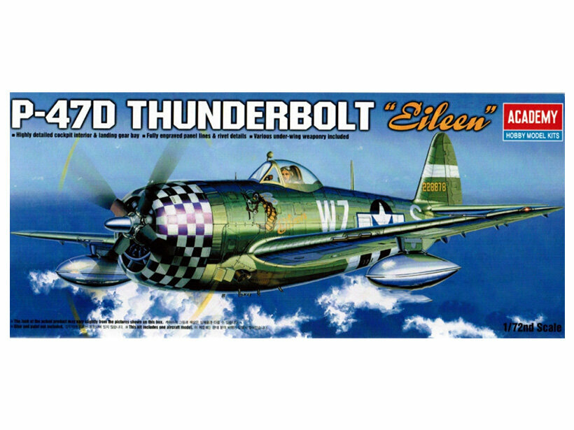 12474 Academy Американский самолёт P-47D Thunderbolt (1:72)
