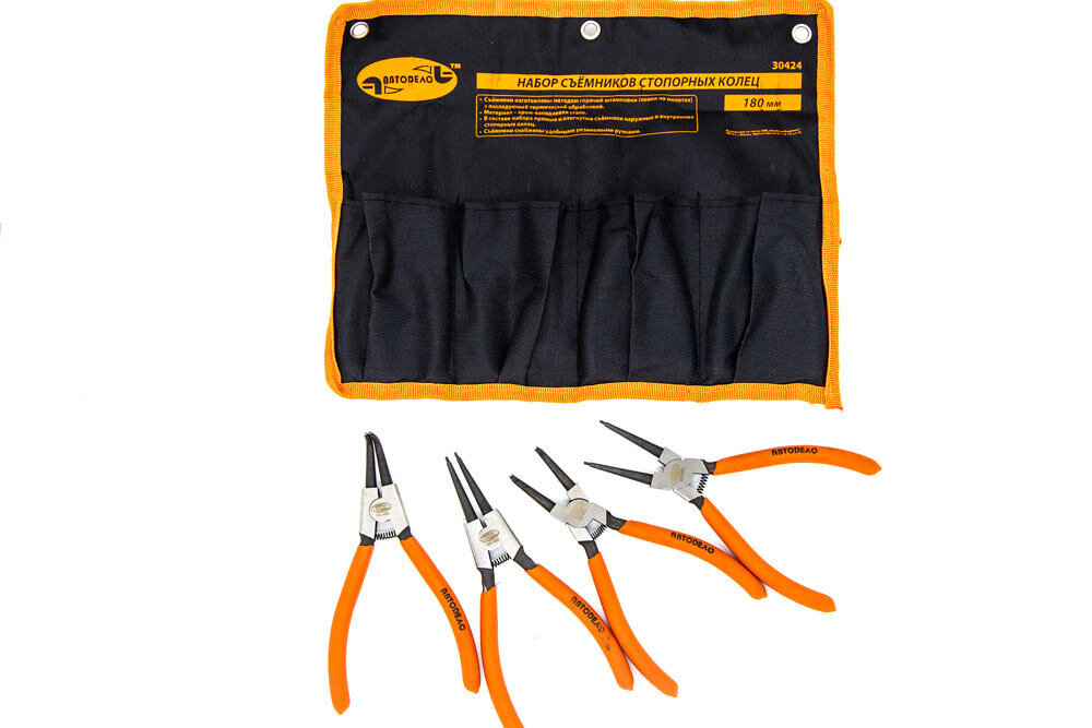 Набор съемников 180мм стопорных колец 4пр.(АвтоDело) — фото 1