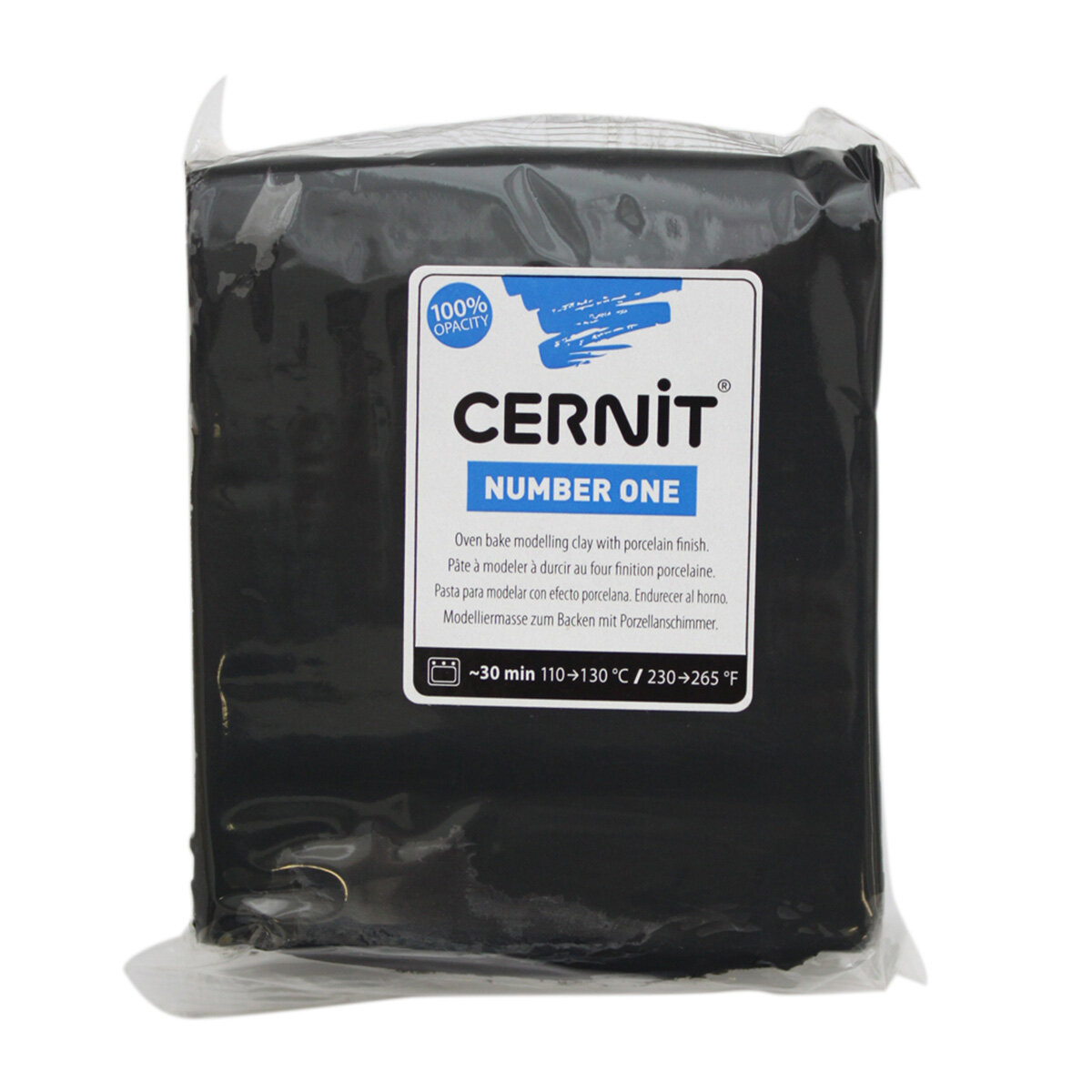 Пластика полимерная запекаемая 'Cernit № 1', 250 г (100 черный)