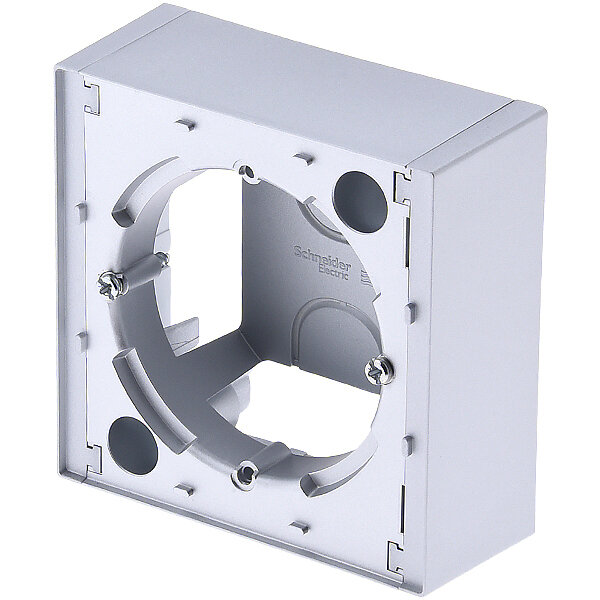 Коробка Atlas Design ATN000300 установочная 1 пост о/п алюминий Schneider Electric (2 шт. в комплекте)