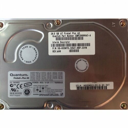 Жесткий диск Quantum AS20A011 20Gb 7200 IDE 35 HDD 1278500₽