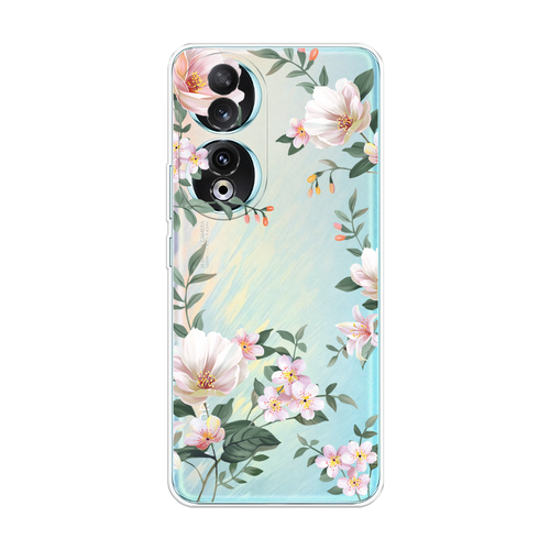 Силиконовый чехол на Honor 90 / Хонор 90 Beautiful white flowers, прозрачный силиконовый чехол на honor 30 хонор 30 beautiful white flowers прозрачный