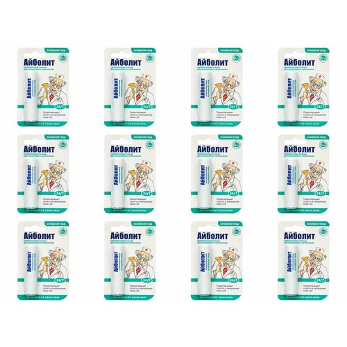 Айболит Губная помада гигиеническая Основной уход, 2,8 гр, 12 упаковок
