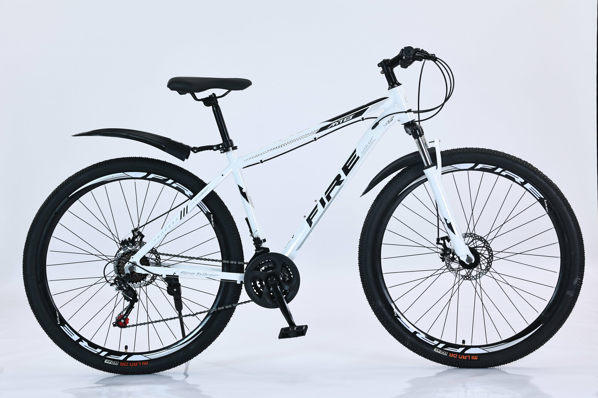 Велосипед горный подростковый 24 FIRE 2024/алюминиевая рама/рост 140-160/велосипед мужской, женский, подростковый/с амортизацией/белый