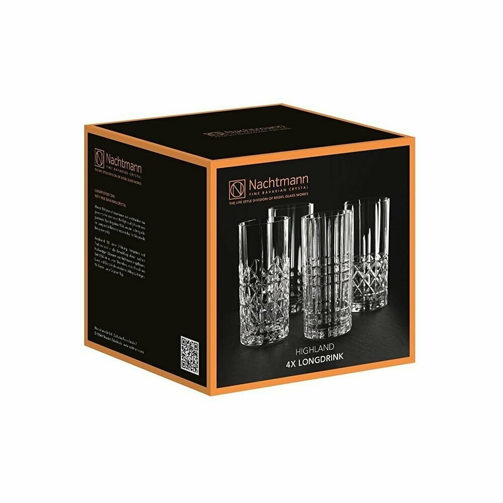 Набор стаканов Nachtmann Highland Longdrink 97784, 375 мл, 4 шт., бесцветный - фото №18