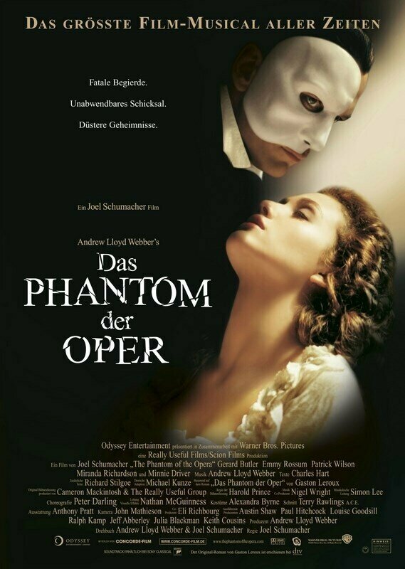 Плакат, постер на бумаге Призрак оперы (The Phantom of the Opera), Джоэл Шумахер. Размер 21 х 30 см