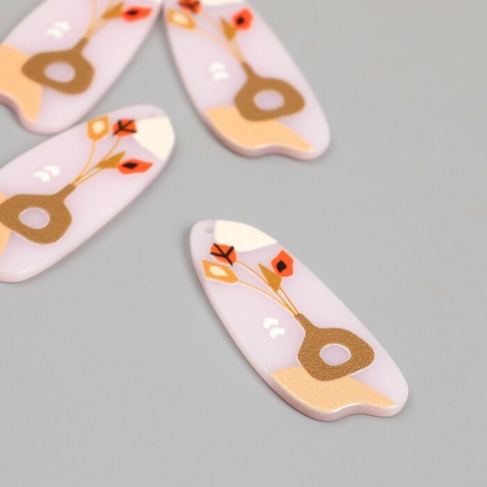 Декор для творчества акрил «Цветы в вазе. Абстракция» 0.2×1.8×4.5 см