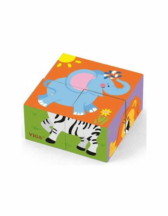 Пазл-кубики Viga Toys Сафари (50836) - фото №10