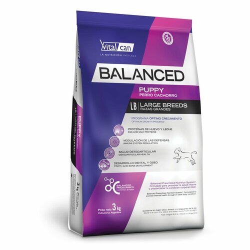 Сухой корм Vitalcan Balanced Dog Puppy для щенков крупных пород, 3 кг