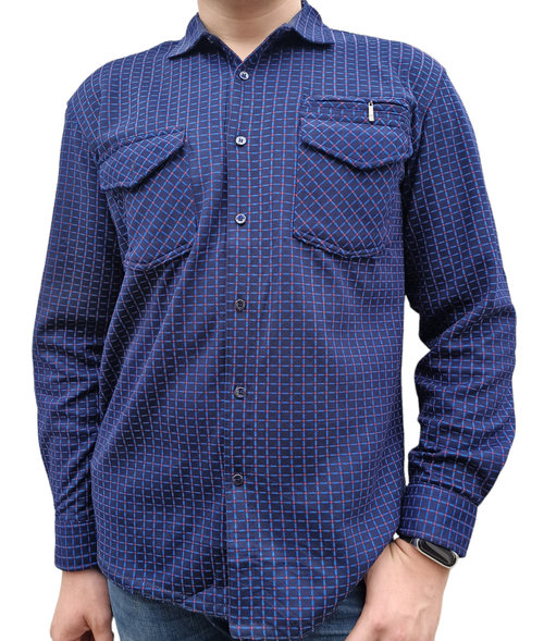 Рубашка бинь бинь, размер XL, синий