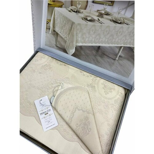 Скатерть MARINELLA (бежевый, 160х320/45х45 - 8 шт)