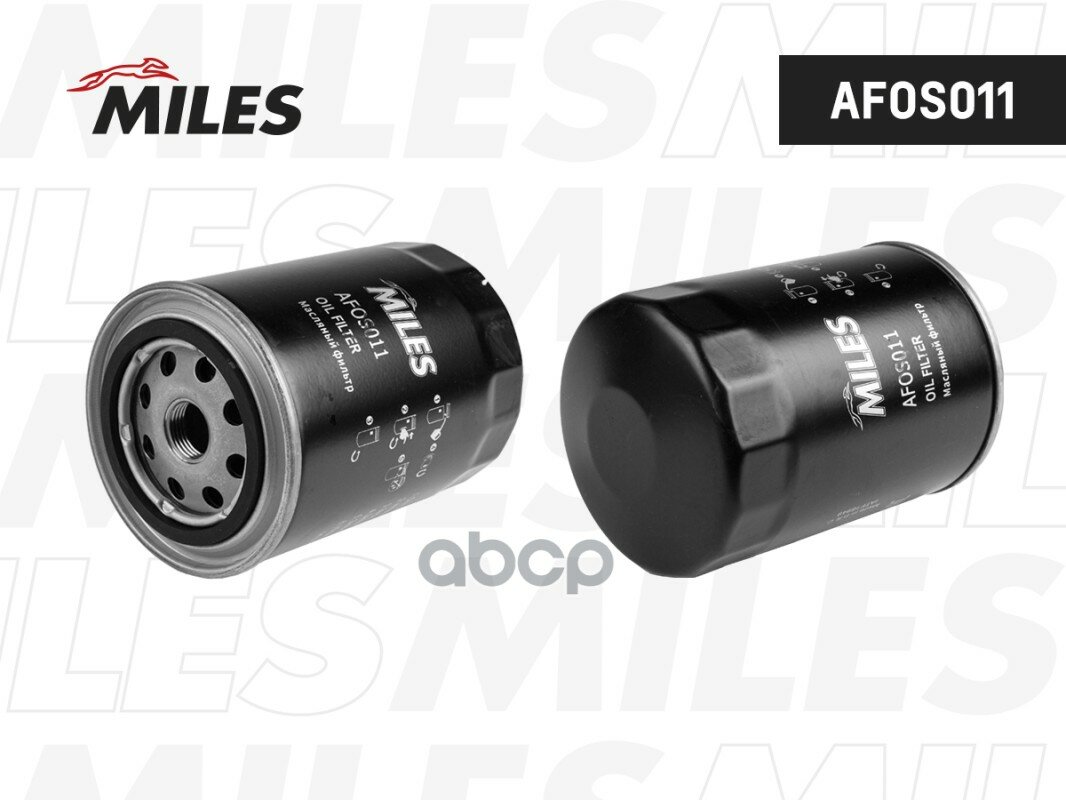 Miles Фильтр Масляный Vw G2/G3/Passat/Transporter/Audi 80/100/A6 1.3d-2.5d (Filtron Op525 Mann W940/25 Vic C-209) Afos011 Miles арт. AFOS011