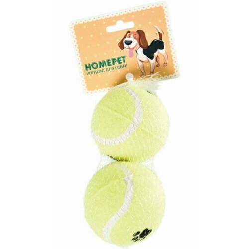 Игрушка для собак Homepet Мячи теннисные уп.2 шт (1 шт) игрушка для собак ferplast pa 6419 мячи с веревкой 1 шт