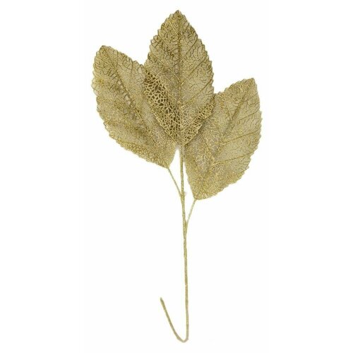 Ветка искусственная Листья золотые, 79 см