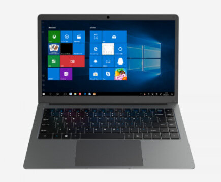 Ноутбук 14" ультрабук для работы и учебы Notebook Intel N4020 RAM 8 ГБ DDR4 SSD 128 ГБ Intel UHD Graphics 600 Windows русская раскладка серый