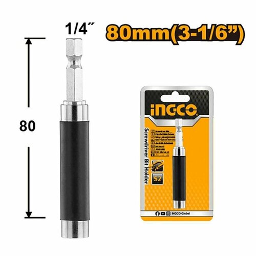 Держатель для бит INGCO ABH30801 80 мм