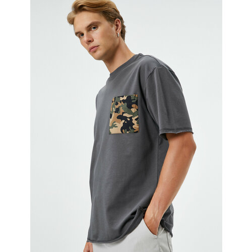 фото Футболка koton, размер l, серый