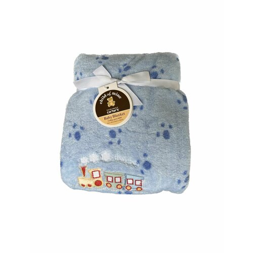 Плед Carters голубой с паровозиком