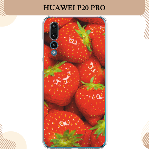 Силиконовый чехол Клубника на Huawei P20 Pro / Хуавей P20 Про
