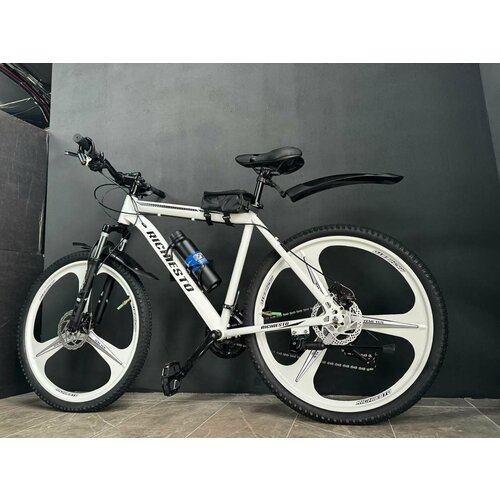 Велосипед RICHIESTO 26 на литых дисках ТРИ луча Горный Спортивный Унисекс белый матовый 26900₽