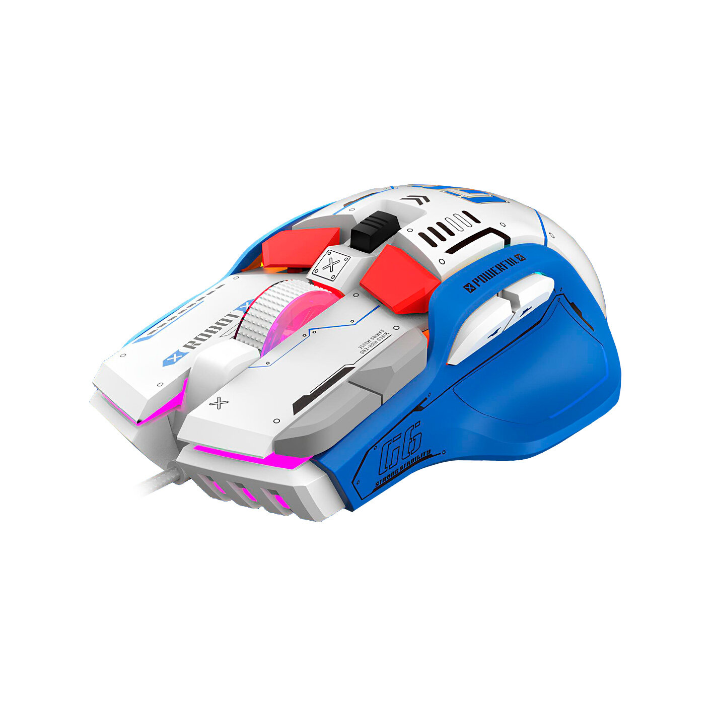 Игровая проводная мышь VOROTEX G6 с подсветкой и 10 программируемыми кнопками, 12800 DPI