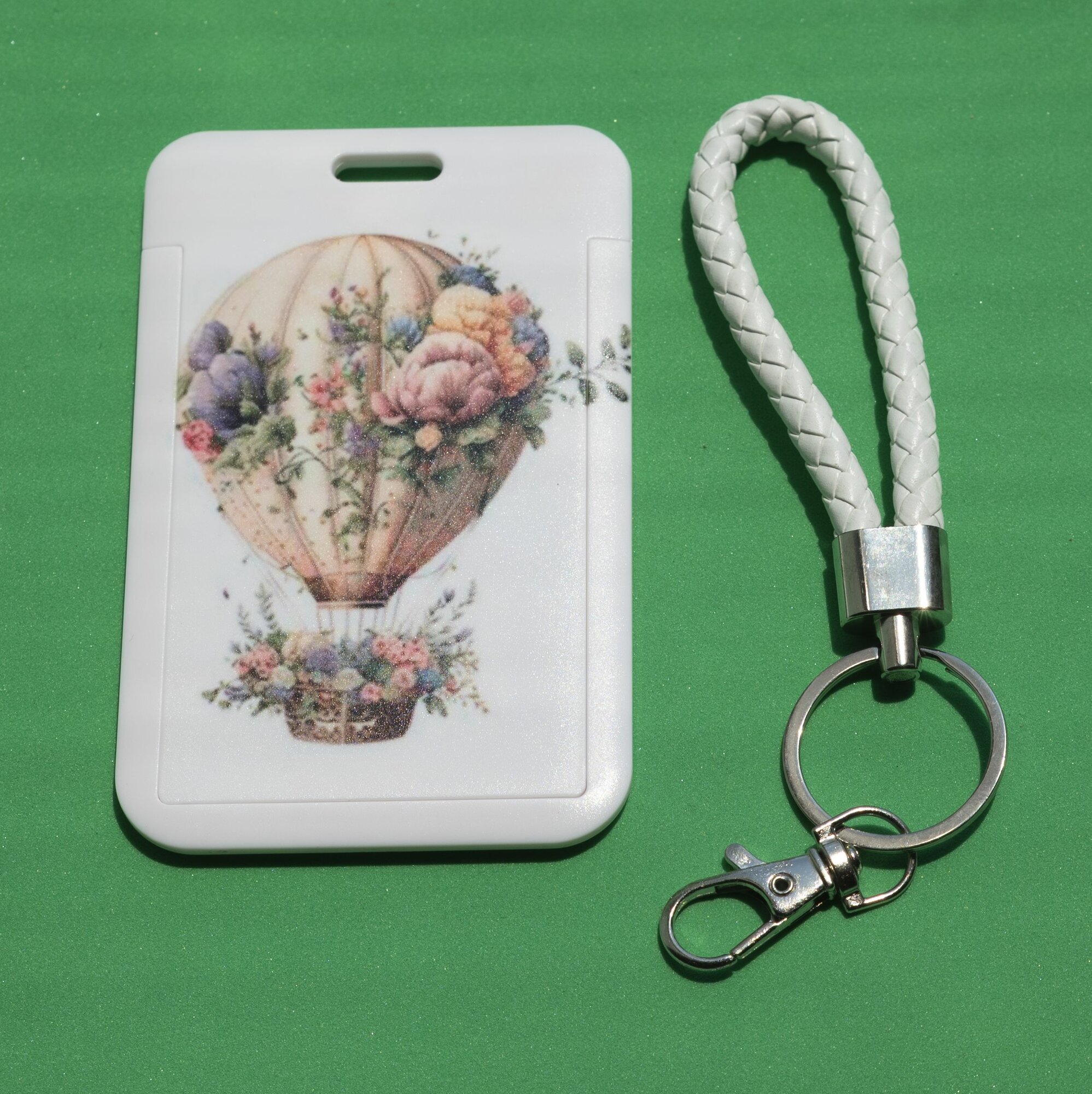 Картхолдер , фактура глянцевая, золотой, лиловый — фото 1