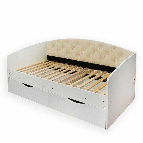 Кровать детская 16080 с мягкой спинкой односпальная подростковая без ящиков Софа Тахта 12490₽