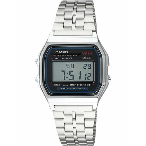 фото Наручные часы casio, серебряный, синий