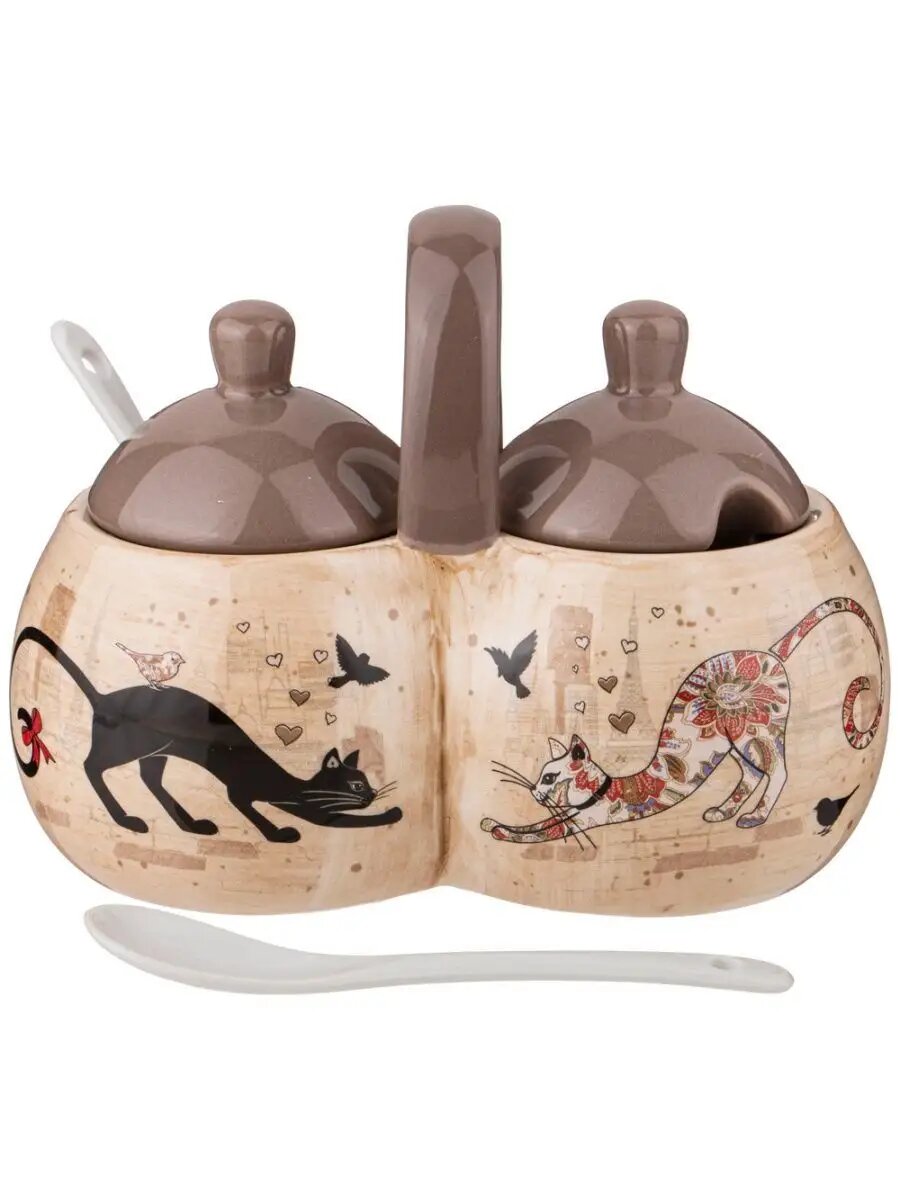 Банка Парижские коты 17х10х13см.