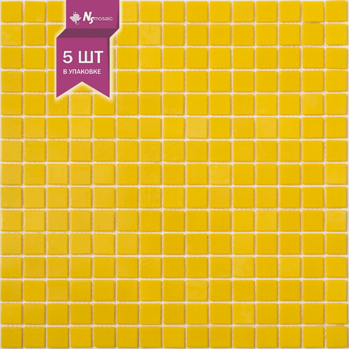 Изображение товара Мозаика стеклянная NSmosaic AA11, стеклянная желтая, 327х327 мм, упаковка 5шт