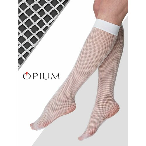 фото Гольфы opium гольфы капроновые тонкие, 40 den, размер one size, белый