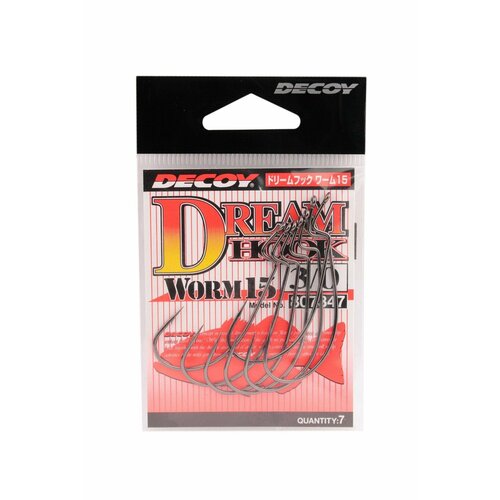 Крючок Decoy Dream Hook Worm 15 Offset 3/0, 7 шт.