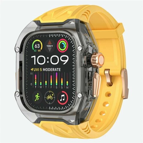 Ремешок для Apple Watch 44 / 45 mm в стиле Richard Mille Light Orange BT