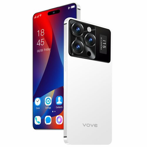 Смартфон VOVE i15 pro max 16512 GB RU 2 nano SIM белый 10588₽