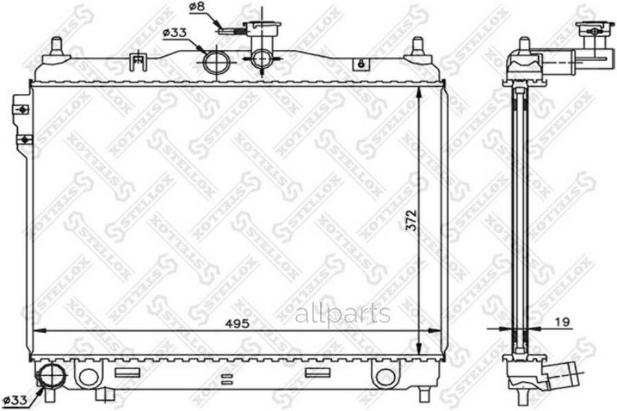 STELLOX 1026603SX Радиатор системы охлаждения