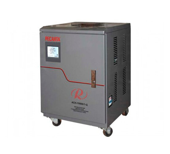 Стабилизатор напряжения АСН-15000/1-Ц 220В, 15000 Вт, релейный с цифр. диспл, Ресанта