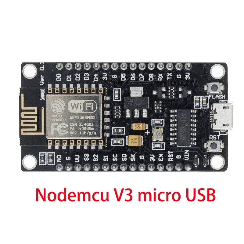 Модуль ESP8266 NodeMCU CH340 V3 AITEWIN ROBOT, NODMEU V3 Micro USB