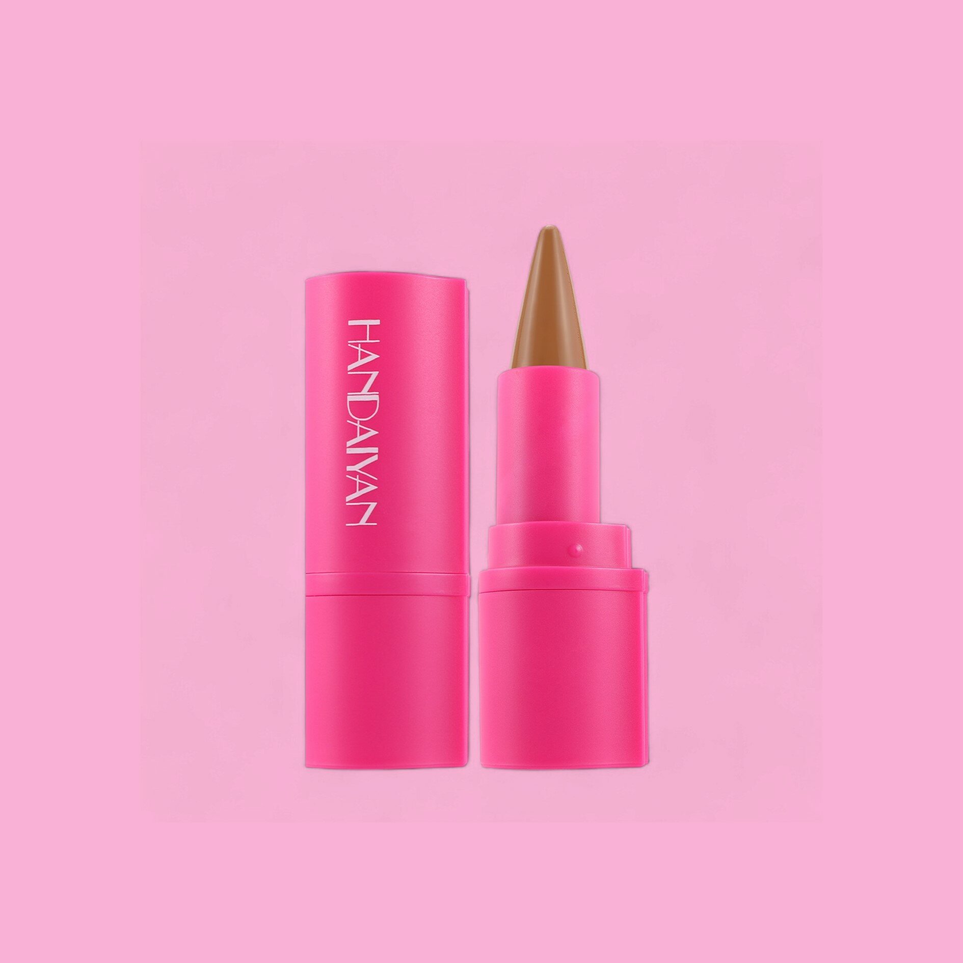 Помада-карандаш HANDAYAN, для губ, бежевая, 2 в 1, карандаш и помада — фото 1