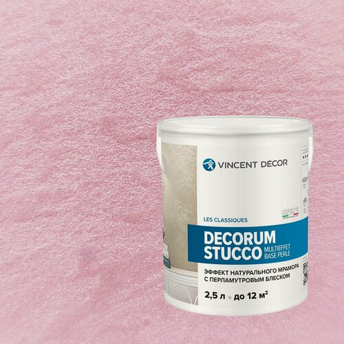 Изображение товара Декоративная штукатурка Vincent Decor Decorum Stucco Multieffet base Perle (2,5л) 28100