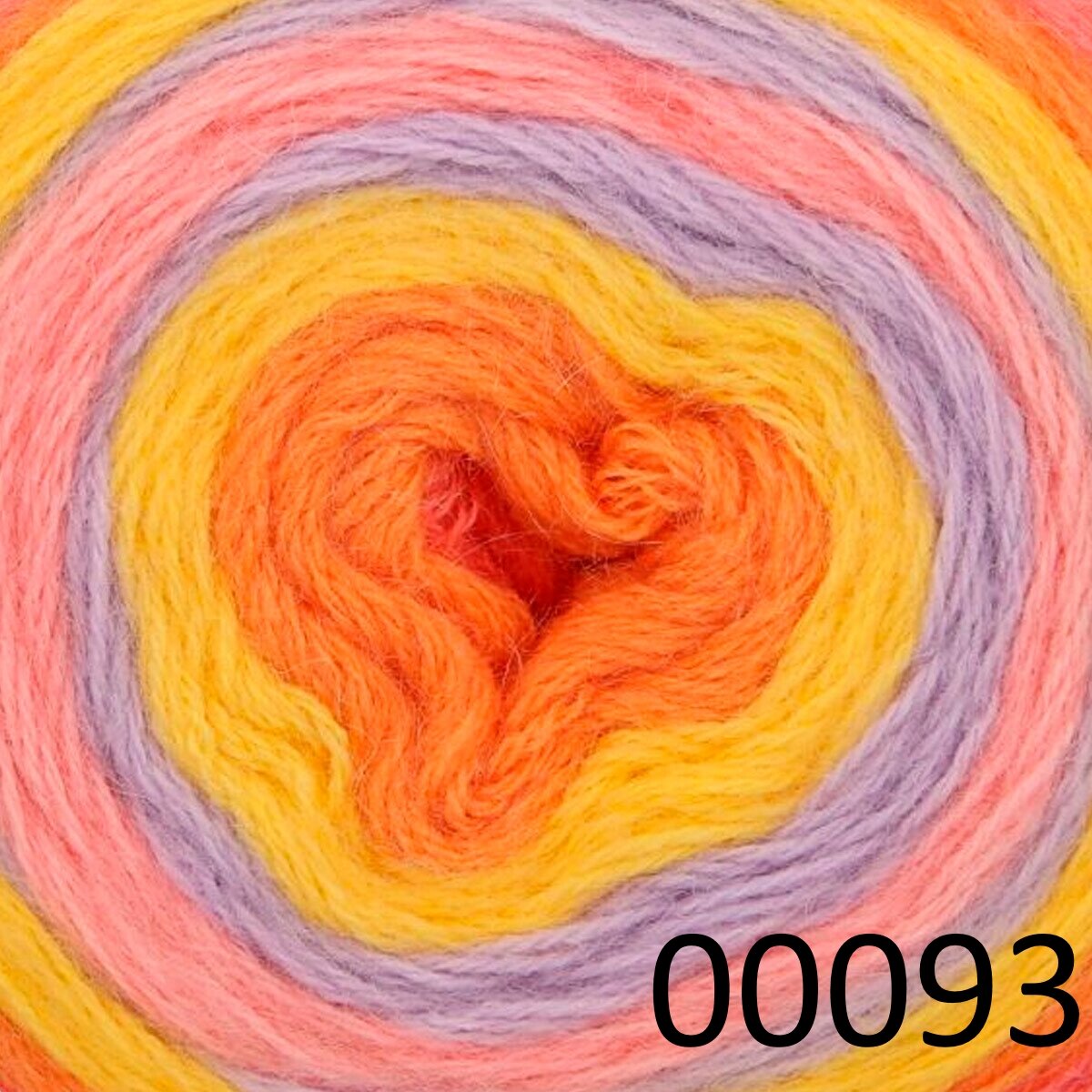 Пряжа Schachenmayr "Mohair Dream" 00093 Желтый/красный/оранжевый/фиолетовый