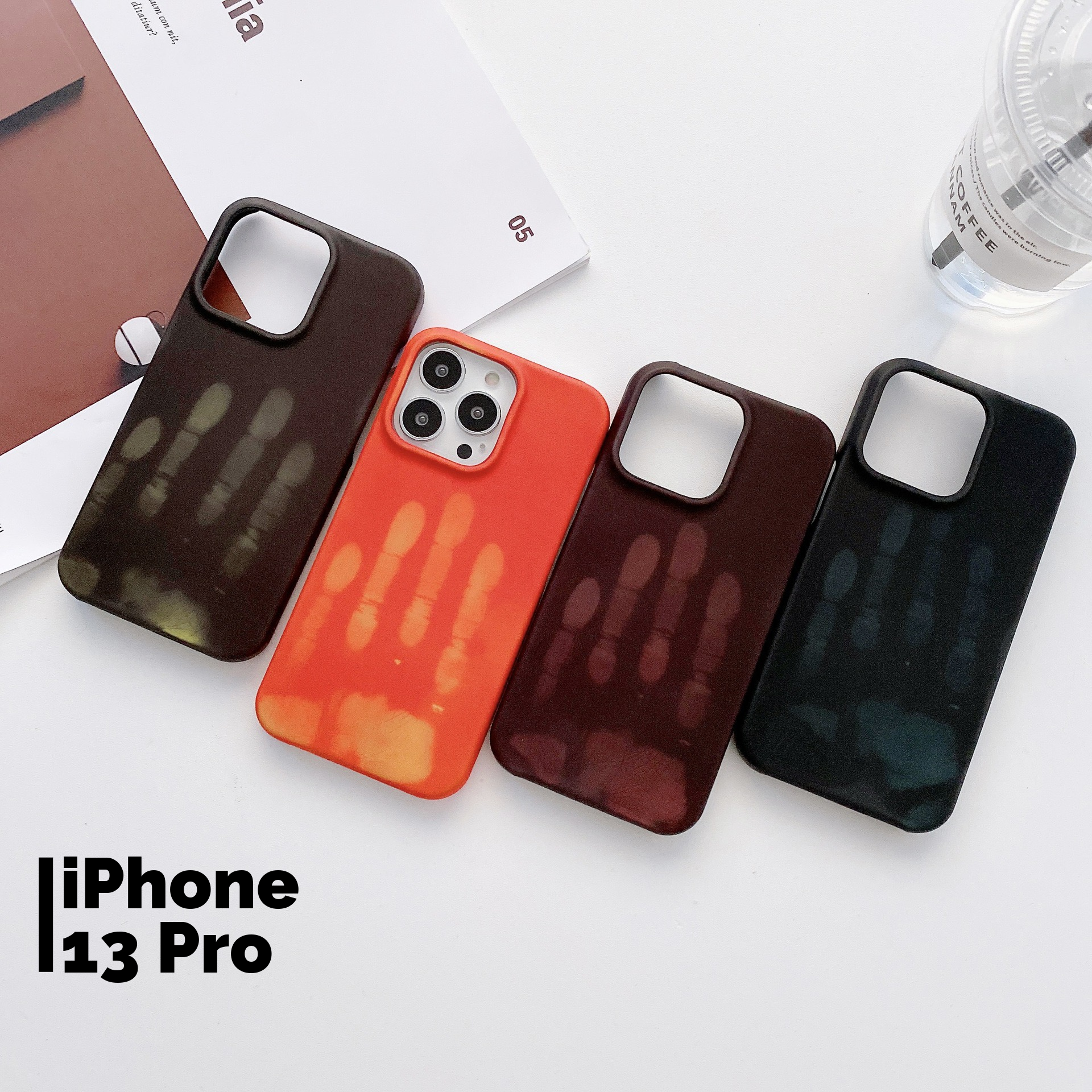 Чехол на айфон 13 про красный с сменой цвета от температуры - Чехол iPhone 13 pro красный