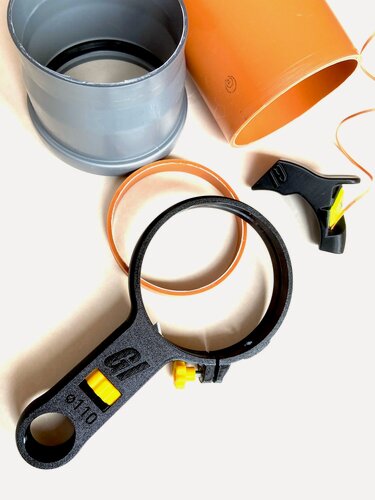 Изображение товара Комплект труборез и фаскосниматель для канализационной трубы Ø110 мм GI-tools 639-1/110G