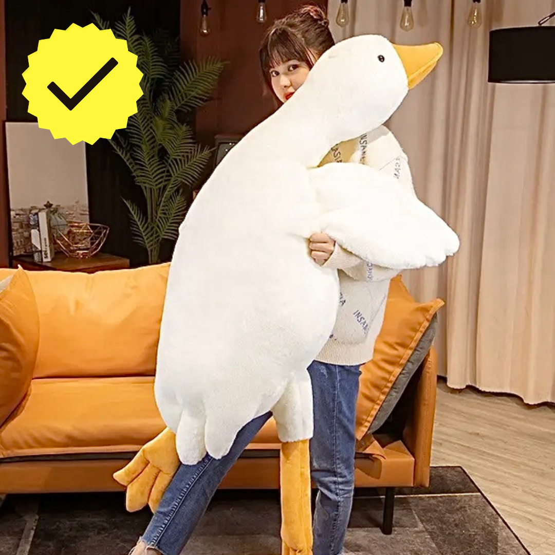 Большая мягкая игрушка "Гусь-обнимусь" 130 см , текстиль, плюш