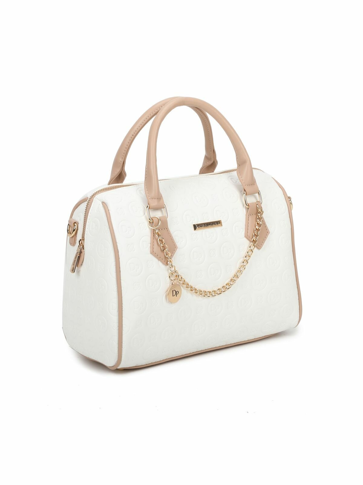 Сумка кросс-боди Daniele Patrici, фактура матовая, рельефная, белый1 — фото 1