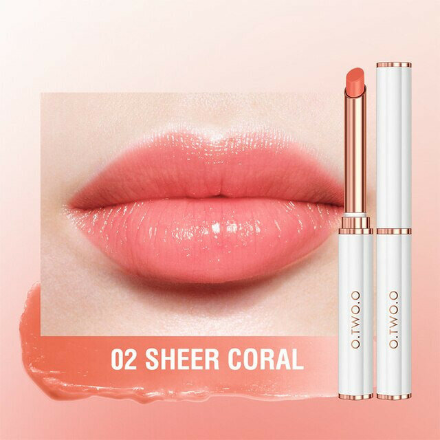Бальзам для губ O.TWO.O Sheer Coral, с пчелиным воском, увлажняющий, защита от ветра, 0.9 г